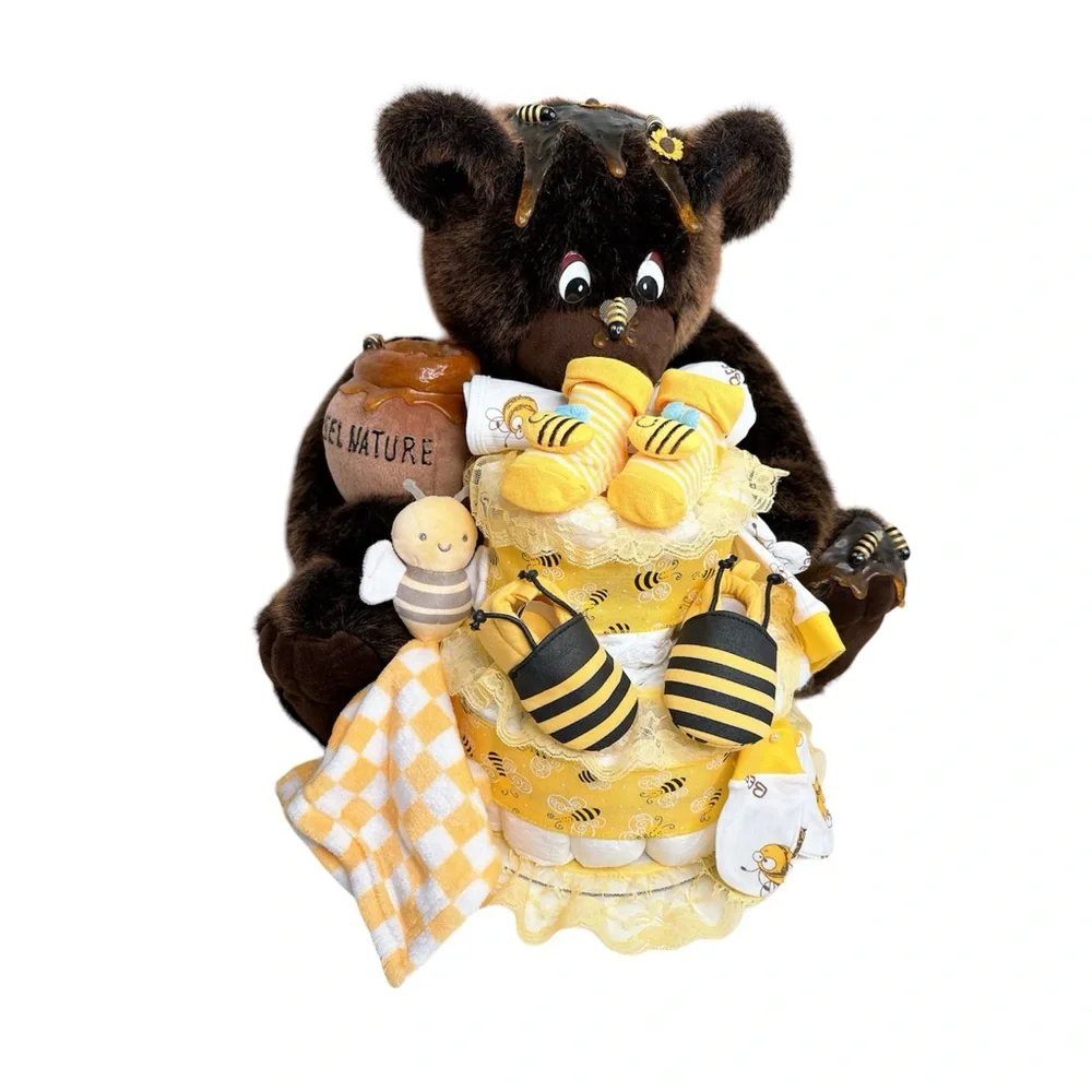 Honey Bee Diaper Cake, Baby Shower gift
